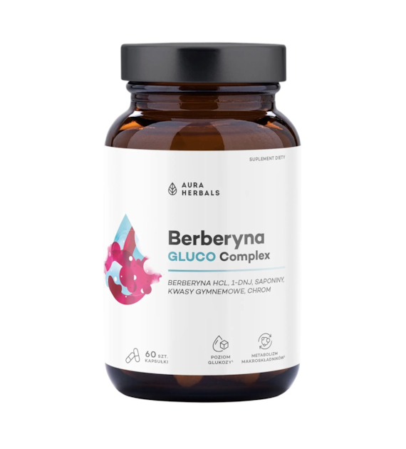 AURA HERBALS Berberyna GLUCO Complex 60 vkaps.