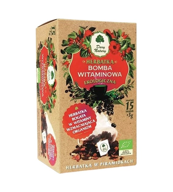 Herbatka Bomba witaminowa w piramidkach BIO 15*3g DARY NATURY