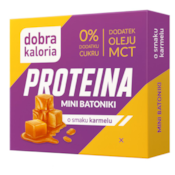 DOBRA KALORIA Mini batoniki PROTEINA z olejem MCT o smaku karmelu 6x17g KUBARA