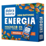 DOBRA KALORIA Mini batoniki ENERGIA migdał + magnez, guarana, kofeina 6x17g KUBARA