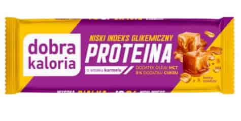 DOBRA KALORIA Baton PROTEINA z niskim IG o smaku karmelu 45g KUBARA