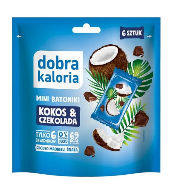 DOBRA KALORIA Mini batoniki kokos i czekolada 6x17g KUBARA