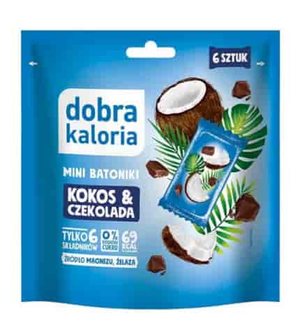 DOBRA KALORIA Mini batoniki kokos & czekolada 6x17g KUBARA