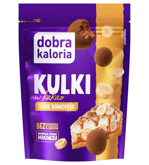 DOBRA KALORIA Kulki w kakao smak banoffee 65g KUBARA