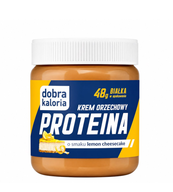 DOBRA KALORIA Krem orzechowy PROTEINA o smaku lemon cheesecake 200g