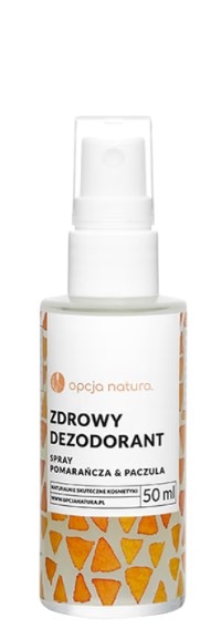 Zdrowy dezodorant SPRAY pomarańcza i paczula 50ml OPCJA NATURA