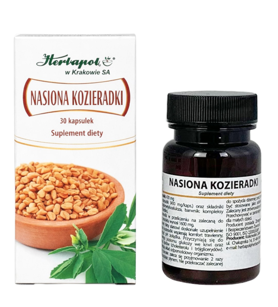 Kozieradka nasiona 30kaps. HERBAPOL KRAKÓW