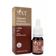NAT Ekstrakt z konopi Full Spectrum Truskawkowy 5% CBD 5ml