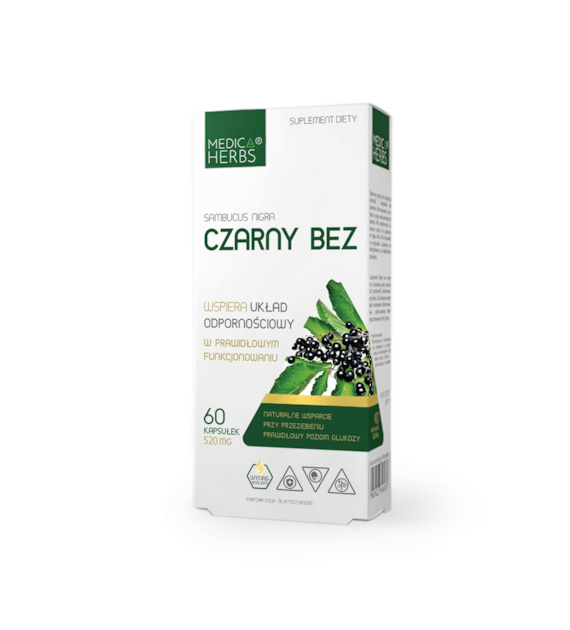 MEDICA HERBS Czarny bez 520mg, 60 kaps.