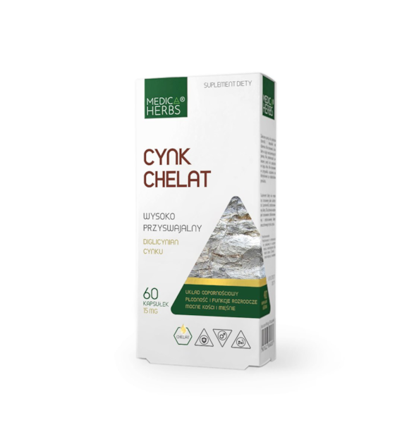 MEDICA HERBS Cynk Chelat 15mg, 60 kaps.