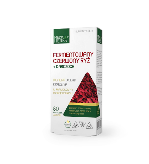 MEDICA HERBS Fermentowany Czerwony Ryż + Karczoch 80 kaps.