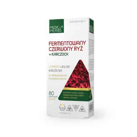 MEDICA HERBS Fermentowany Czerwony Ryż + Karczoch 80 kaps.