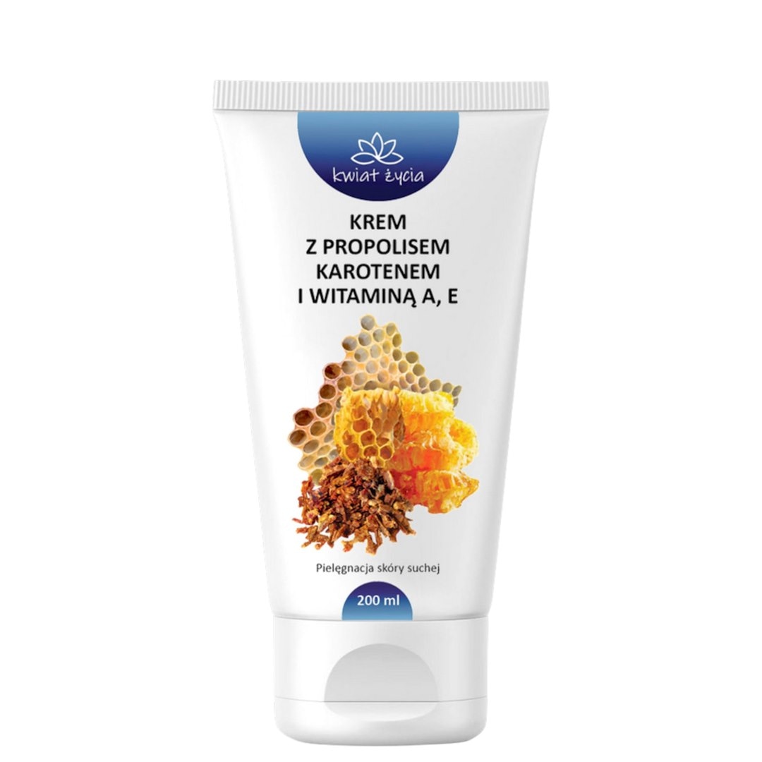 KWIAT ŻYCIA Krem z propolisem, karotenem i witaminami A+E 200ml