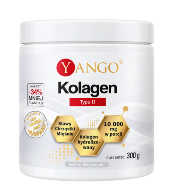 YANGO Kolagen wołowy typu II w proszku 300 g