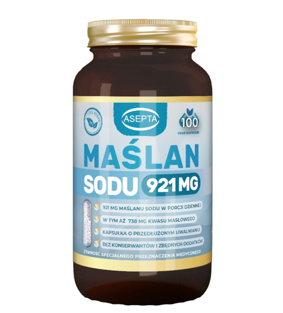 ASEPTA Maślan sodu 921mg, 100 kaps.