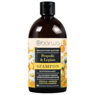 Szampon propolis i łopian oczyszczający 380ml BARWA RECEPTURY NATURY