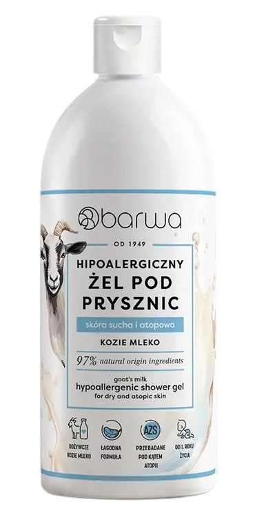 Hipoalergiczny żel pod prysznic kozie mleko 400ml BARWA