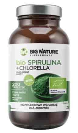 BIG NATURE Tabletki Spirulina+Chlorella BIO 200 tabl.