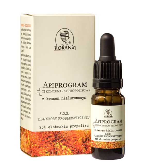 APIPROGRAM Koncentrat propolisowy z kwasem hialuronowym dla skóry problematycznej 10ml KORANA