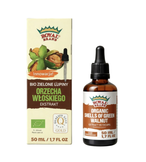 Ekstrakt z zielonych łupin orzecha włoskiego BIO 50ml ROYAL BRAND