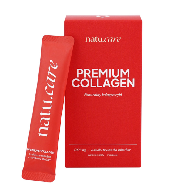 Kolagen Premium truskawka-rabarbar 5000mg 7 saszetek NATU.CARE