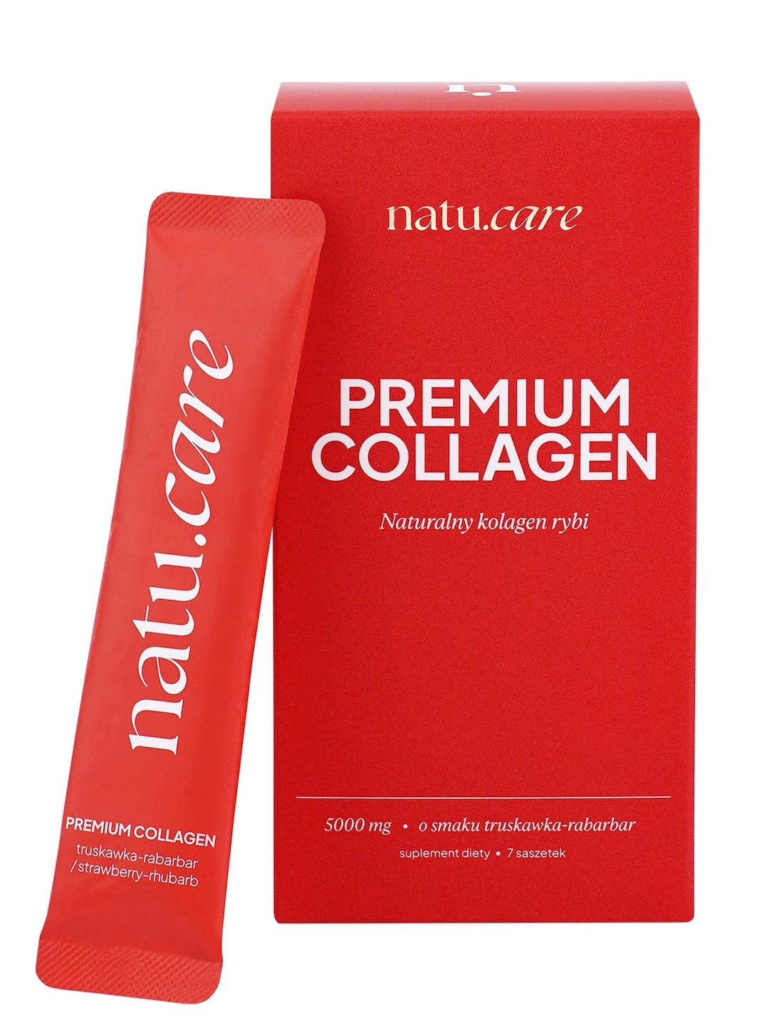 Kolagen Premium truskawka-rabarbar 5000mg 7 saszetek NATU.CARE