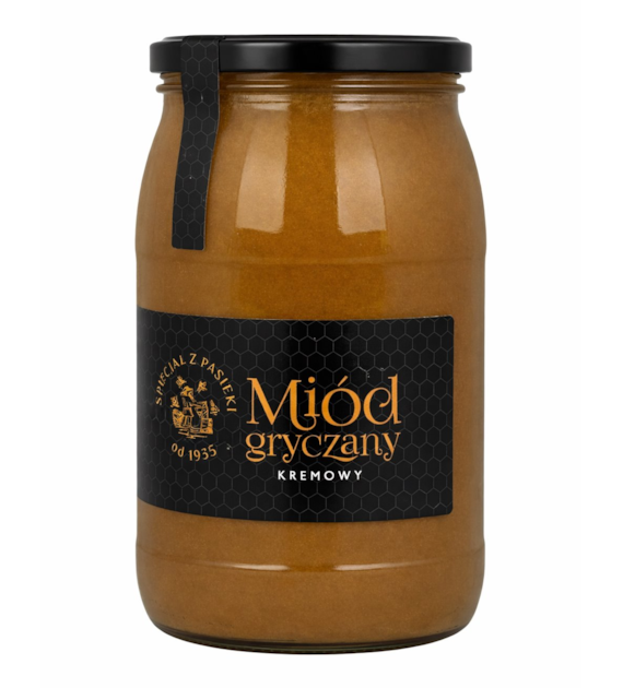 Miód kremowy gryczany 1,2kg SPECJAŁ Z PASIEKI