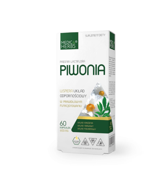 MEDICA HERBS Piwonia 600mg, 60 kaps.