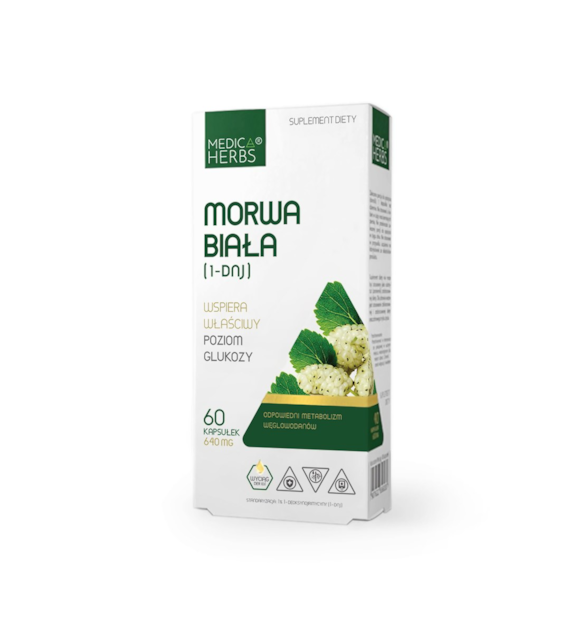 MEDICA HERBS Morwa Biała 640mg, 60 kaps. (1% 1-DNJ)