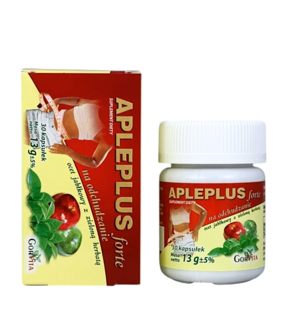 GORVITA Apleplus Forte ocet jabłkowy z zieloną herbatą 30 kaps.