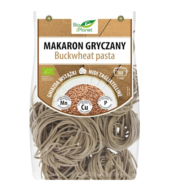 BIO PLANET Makaron gryczany gniazda wstążki BIO 250g