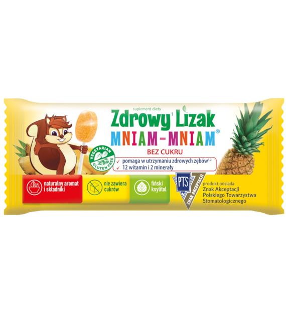 Zdrowy lizak Mniam-Mniam bez cukru ananas 1 szt. STARPHARMA