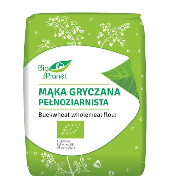BIO PLANET Mąka gryczana pełnoziarnista BIO 1kg