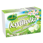 Ksylitolki drażetki pudrowe zielone jabłuszko 40g b/c AKA