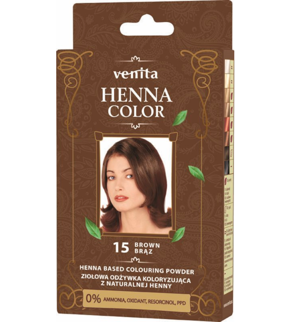 VENITA henna proszek nr 15 bronze 25g - ziołowa odżywka koloryzująca