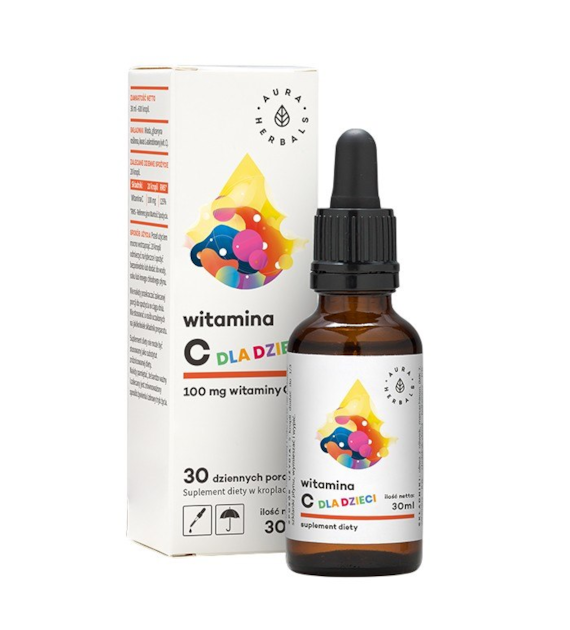 AURA HERBALS Witamina C dla dzieci - krople 30ml