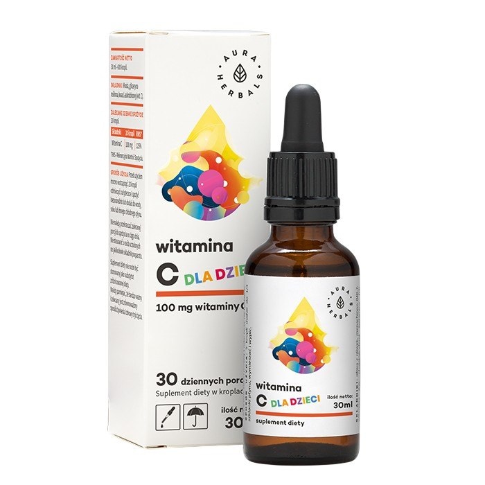 AURA HERBALS Witamina C dla dzieci - krople 30ml