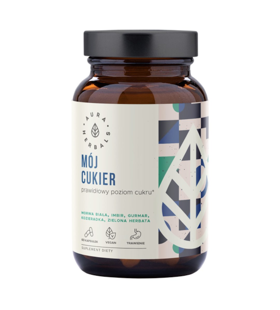 AURA HERBALS Mój cukier - prawidłowy poziom cukru 60 veg. kaps.