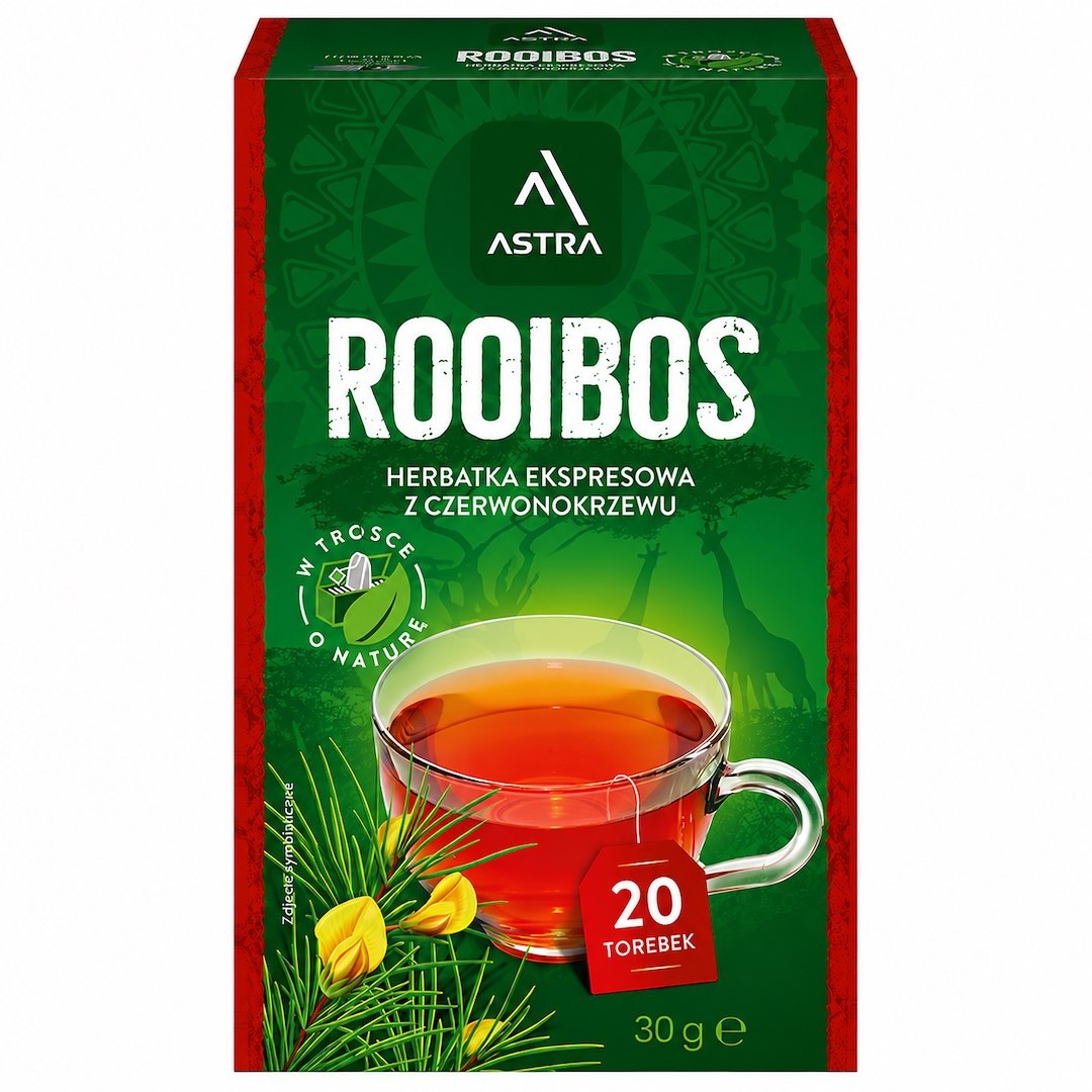 ROOIBOS herbatka z czerwonokrzewu 20*1,5g ASTRA