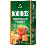 ROOIBOS herbatka z czerwonokrzewu z goździkiem i pomarańczą 20*1,5g ASTRA