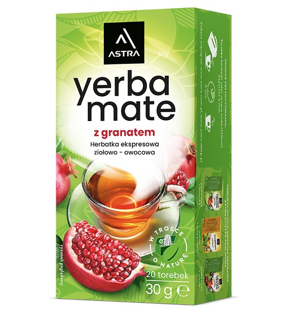 YERBA MATE z granatem herbatka 20*1,5g ASTRA