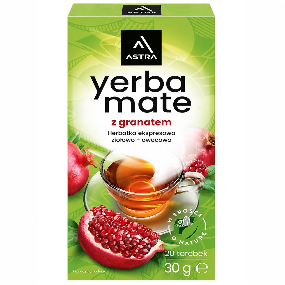 YERBA MATE z granatem herbatka 20*1,5g ASTRA