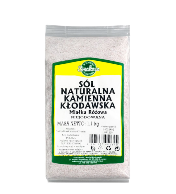 SMAKOSZ Sól kłodawska miałka naturalna kamienna niejodowana 1,1kg