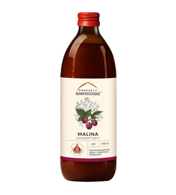 Sok z Maliny 500ml PRODUKTY BONIFRATERSKIE
