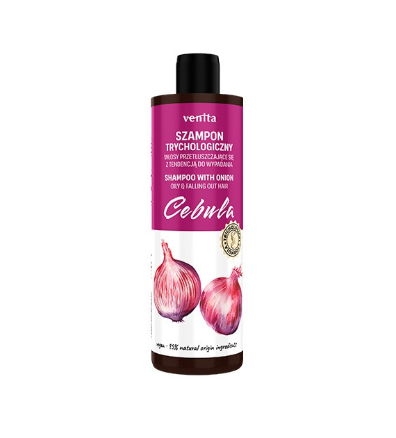VENITA Trychologiczny szampon Cebula do włosów przetłuszczających z tendencją do wypadania 300ml