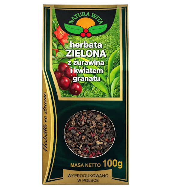 NATURA-WITA Herbata zielona z żurawiną i kwiatem granatu 100g