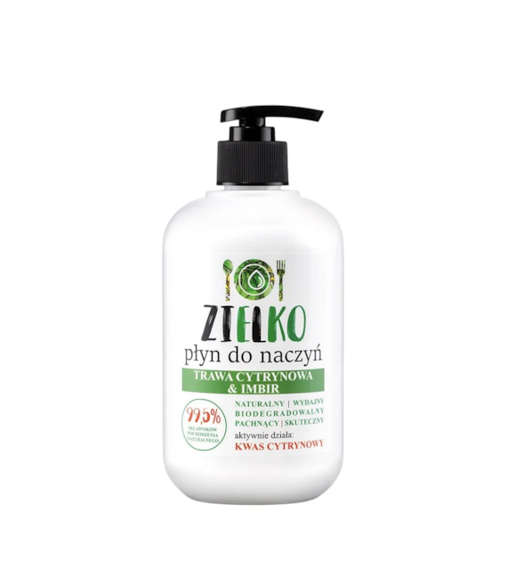 ZIELKO Płyn do mycia naczyń Trawa Cytrynowa i Imbir 500ml