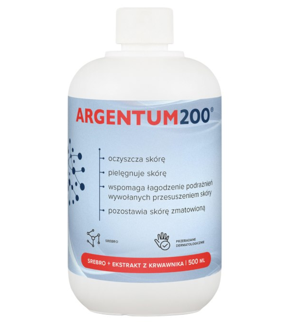 AURA HERBALS Argentum200 srebro + ekstrakt z krwawnika tonik 500ml
