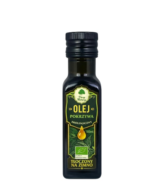 Olej z nasion pokrzywy tłoczony na zimno BIO 100ml DARY NATURY