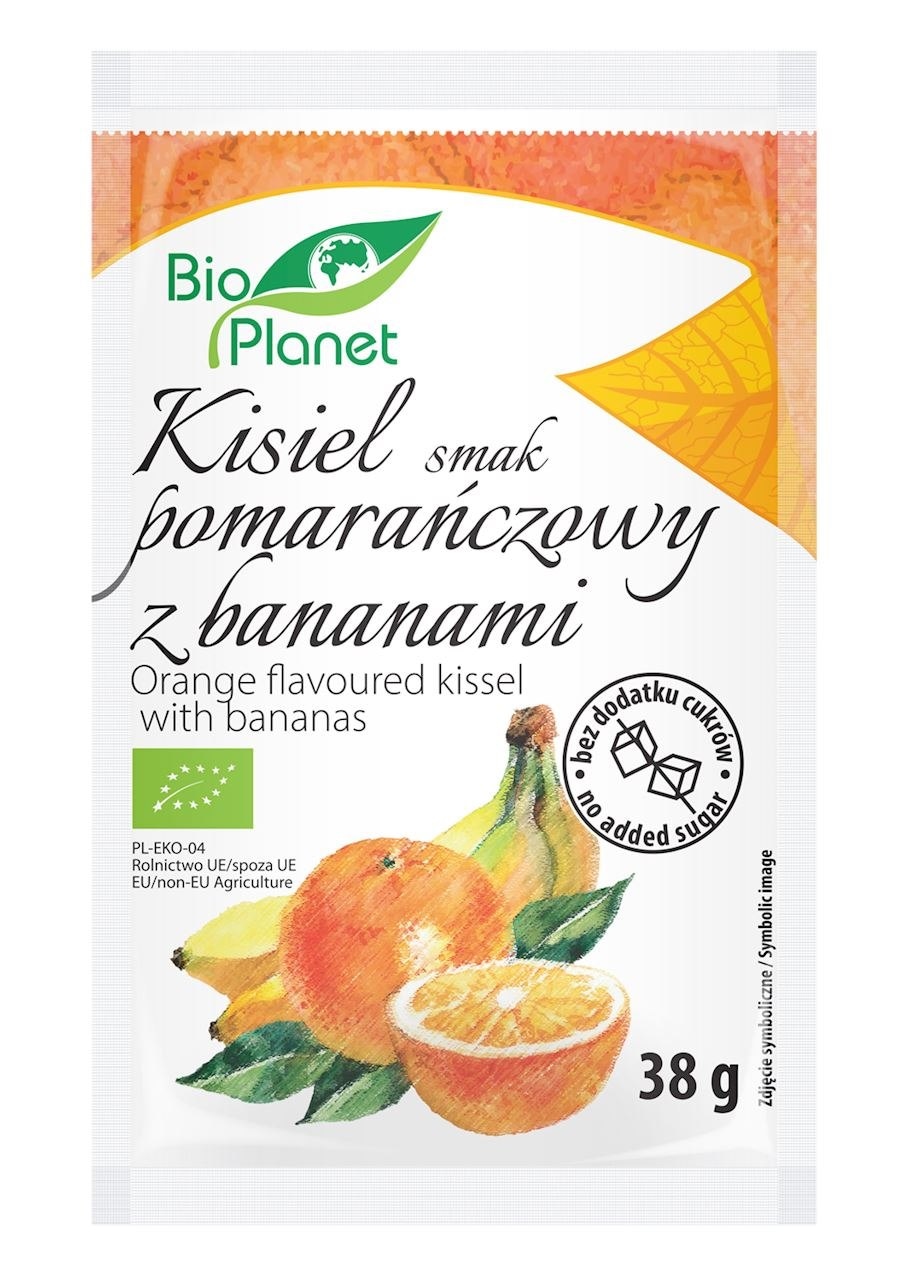 BIO PLANET Kisiel o smaku pomarańczowym z bananami BIO 38g